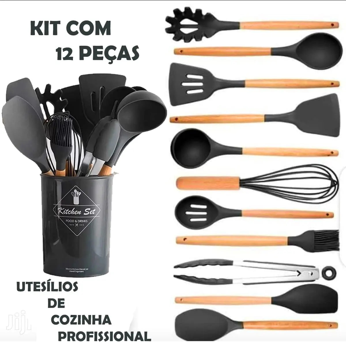 Kit 12 Utensílios De Cozinha